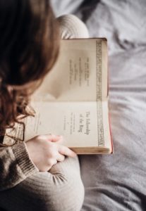 girl reading book